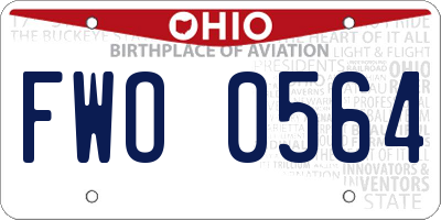 OH license plate FWO0564