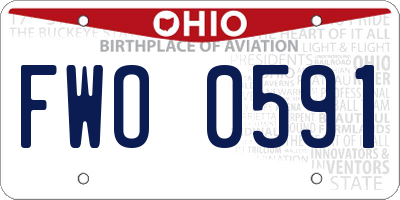 OH license plate FWO0591