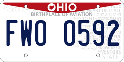 OH license plate FWO0592