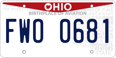 OH license plate FWO0681