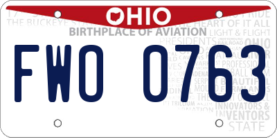 OH license plate FWO0763
