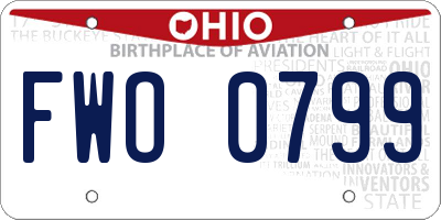 OH license plate FWO0799