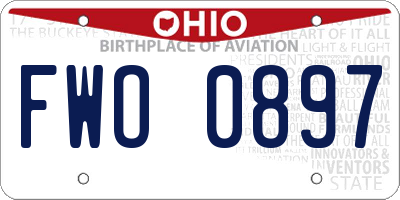OH license plate FWO0897