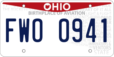 OH license plate FWO0941