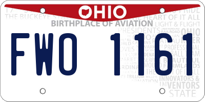 OH license plate FWO1161