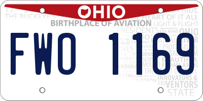 OH license plate FWO1169