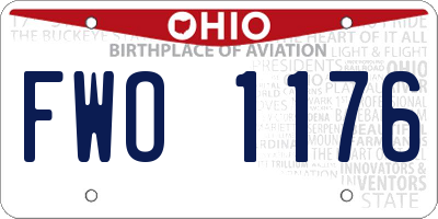 OH license plate FWO1176