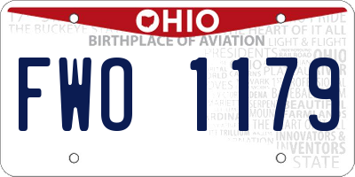OH license plate FWO1179