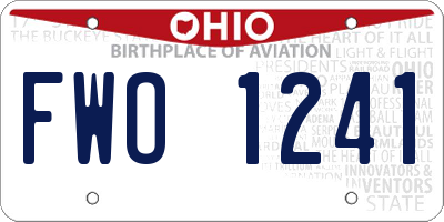OH license plate FWO1241