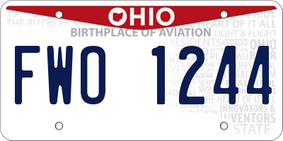 OH license plate FWO1244