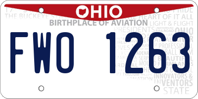 OH license plate FWO1263
