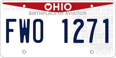 OH license plate FWO1271