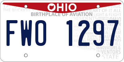 OH license plate FWO1297