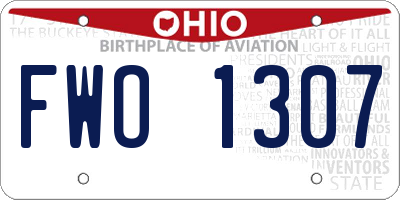OH license plate FWO1307
