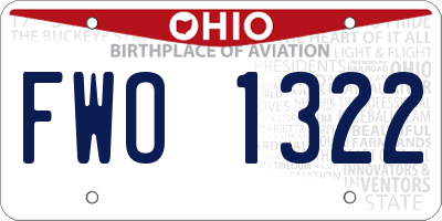 OH license plate FWO1322