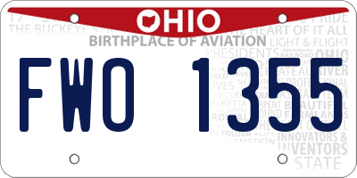 OH license plate FWO1355