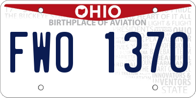 OH license plate FWO1370