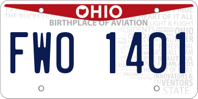 OH license plate FWO1401
