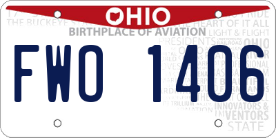 OH license plate FWO1406