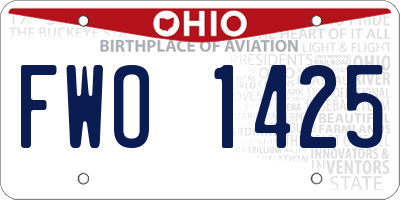 OH license plate FWO1425