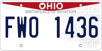 OH license plate FWO1436