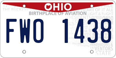 OH license plate FWO1438