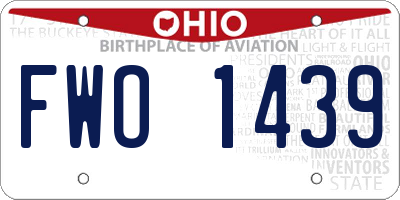OH license plate FWO1439