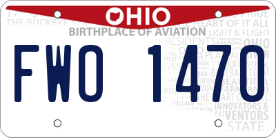 OH license plate FWO1470