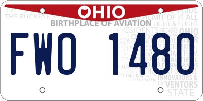 OH license plate FWO1480