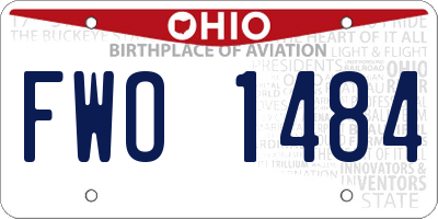 OH license plate FWO1484