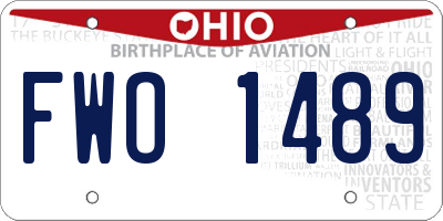OH license plate FWO1489