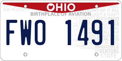 OH license plate FWO1491