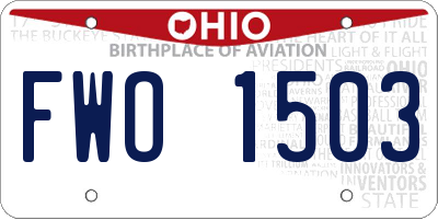OH license plate FWO1503