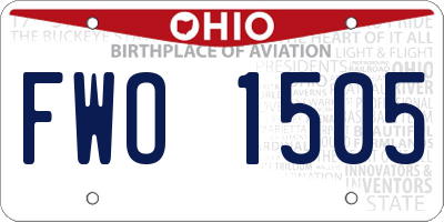 OH license plate FWO1505