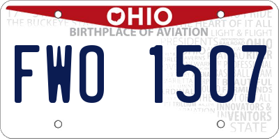 OH license plate FWO1507