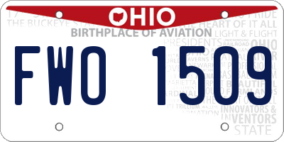 OH license plate FWO1509