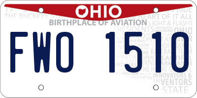 OH license plate FWO1510