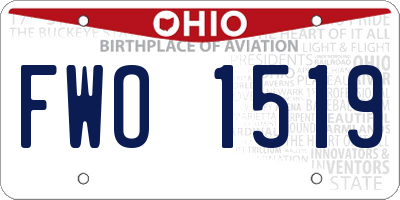 OH license plate FWO1519