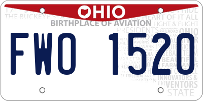OH license plate FWO1520