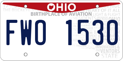 OH license plate FWO1530