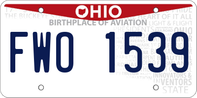 OH license plate FWO1539