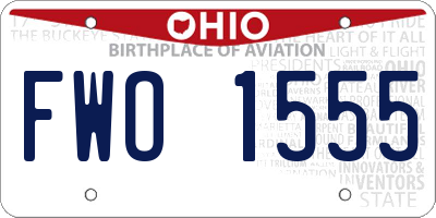 OH license plate FWO1555