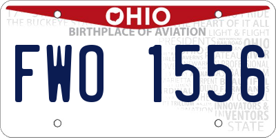 OH license plate FWO1556
