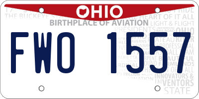 OH license plate FWO1557