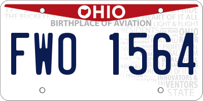 OH license plate FWO1564