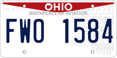 OH license plate FWO1584