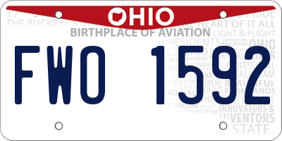 OH license plate FWO1592