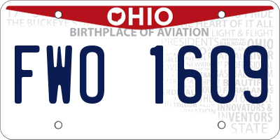 OH license plate FWO1609