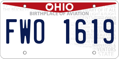 OH license plate FWO1619
