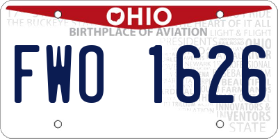OH license plate FWO1626